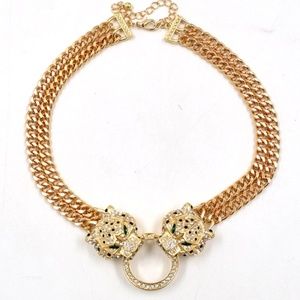 Crystal Tiger Choker Necklace